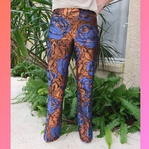 Leifsdottir Metallic flower print pants 0